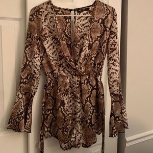 Nasty Gal Snake Skin Romper